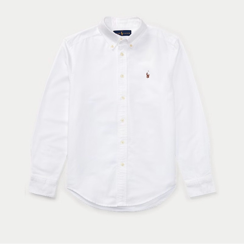 Boys off white oxford shirt